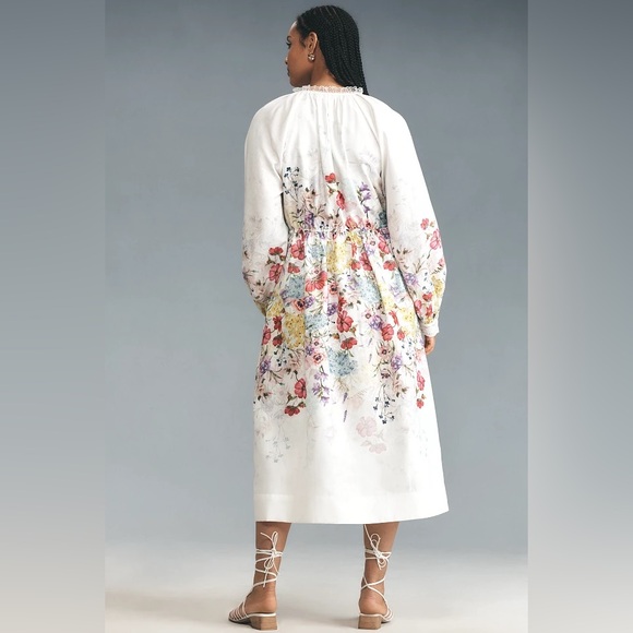 NWT | Let Me Be Long-Sleeve V-Neck Floral
A-Line Midi Dress Size 2X - Picture 11 of 11